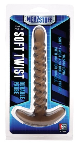 Дымчатый анальный стимулятор Soft Twist Durable Probe - 16,5 см.