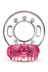 Розовое эрекционное виброкольцо Arouser Vibrating C-Ring