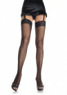 Сетчатые чулочки с кружевом Fishnet Stockings, черный