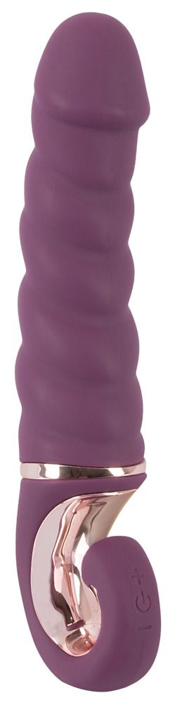 Фиолетовый вибратор Shaking Vibrator - 21 см.