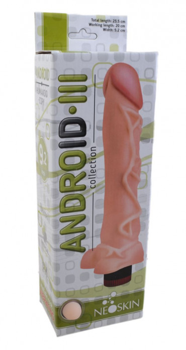 Большой вибратор Android Iii - 23,5 см.
