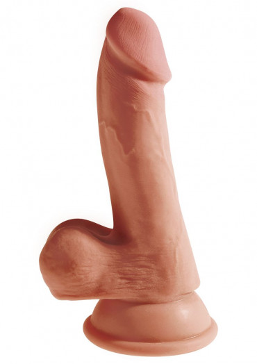 Кофейный фаллоимитатор на присоске 6,5" Triple Density Cock - 20,3 см.