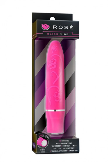Розовый мини-вибратор Bliss Vibe - 10 см.