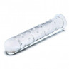 Прозрачный стеклянный фаллос с массажным рельефом 10" Extra Large Glass Dildo - 25,5 см.