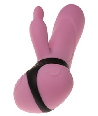 Вибромассажер с клиторальным стимулятором Mini Bonnie - 18,7 см.