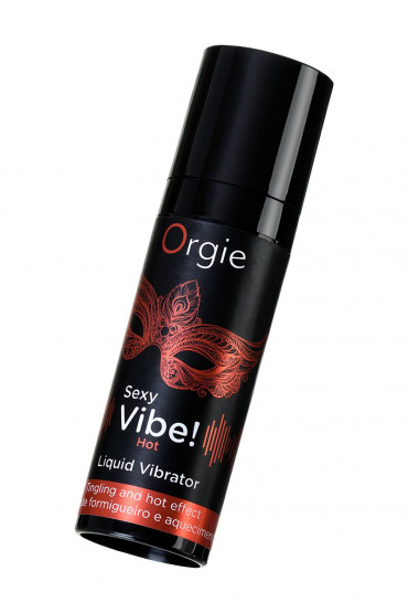 Разогревающий гель для массажа Orgie Sexy Vibe Hot с эффектом вибрации - 15 мл.