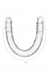 Прозрачный двухсторонний фаллоимитатор Double Dildo - 40 см.