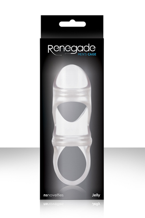 Прозрачная насадка на пенис Renegade Power Cage с петлей для мошонки