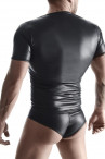Мужская футболка с эффектом wetlook, черный
