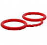 Красные силиконовые наручники Bondx Silicone Cuffs