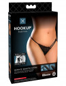 Черные трусики Remote Bowtie Bikini S-M-L с вибрацией и анальным стимулятором, черный