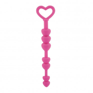 Силиконовая анальная цепочка Lia Love Beads - 17,8 см.