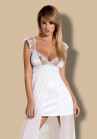 Соблазнительная двухслойная сорочка в пол Feelia gown, белый