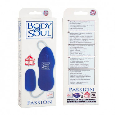 Вибромассажер-яичко Body Soul Passion ( синий )
