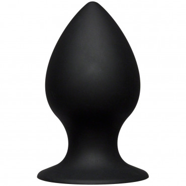 Чёрная анальная пробка Kink Ace Silicone Plug 4.5" - 11,43 см.