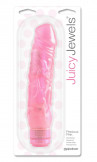 Розовый рельефный вибратор Juicy Jewels - 22 см.
