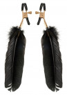 Зажимы на соски с крупными пёрышками Gold Feather Nipple Clamps