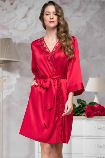 Легкий коротенький халатик Marisia, красный