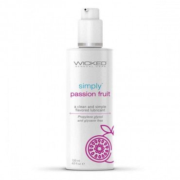 Гель-лубрикант на водной основе с ароматом маракуйи Wicked Simply Passion Fruit - 120 мл.