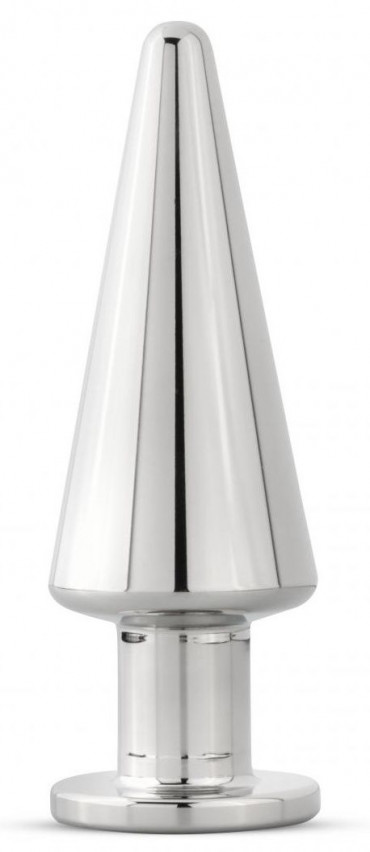 Серебристая анальная пробка Sinner Metal Pointy Buttplug - 11,5 см.