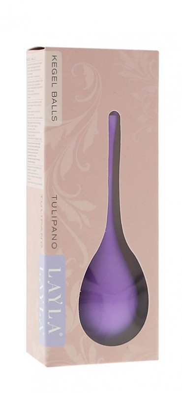Фиолетовый вагинальный шарик Layla Tulipano