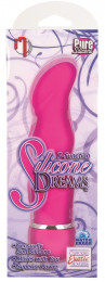 Розовый волнообразный вибромассажер 7-Function Silicone Dreams - 16 см.