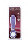 Фиолетовый анальный вибромассажёр Good Vibes Ring-G Bulbed - 15,5 см.
