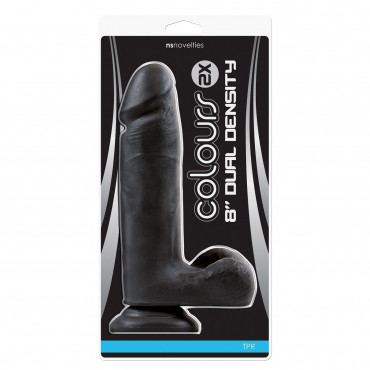 Чёрный фаллоимитатор 2X Dual Density 8 Dildo - 24 см.