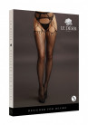 Эффектные стрип-панти Shredded Suspender Pantyhose, черный