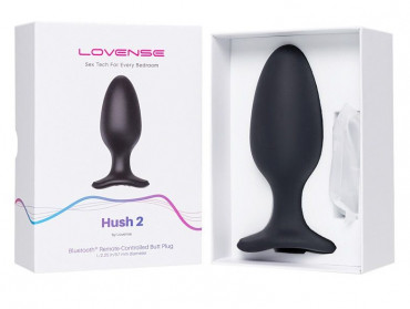 Черная анальная вибропробка Hush 2 Size L - 12,1 см.