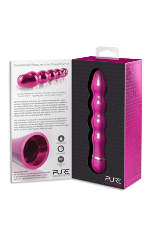 Аллюминиевый вибратор Pink Medium - 16 см.