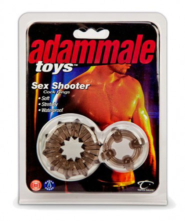 Комплект из 2 эрекционных колец Adam Male Toys Sex Shooter Cock Rings
