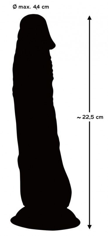 Прозрачный фаллоимитатор Clear Dildo на присоске - 22,5 см.