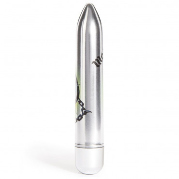 Вибратор Motorhead Overkill 7 Function Power Vibrator с принтом - 18 см.