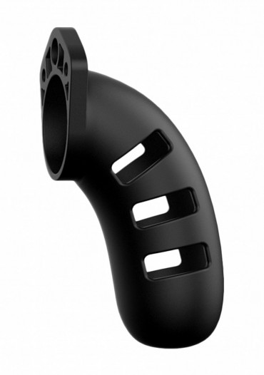 Черный мужской пояс верности Silicone Cock Cage Model 06 Chastity 5.5"