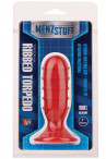 Красная ребристая пробочка из силикона Menzstuff Ribbed Torpedo Plug  - 10 см.