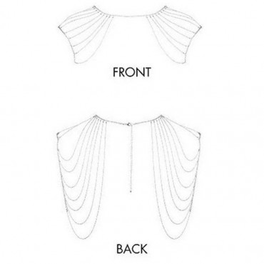 Серебристое украшение на плечи Magnifique Metallic Chain Shoulders & Back Jewelry