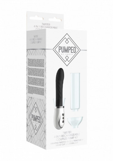 Черный набор Twister 4 in 1 Rechargeable Couples Pump Kit