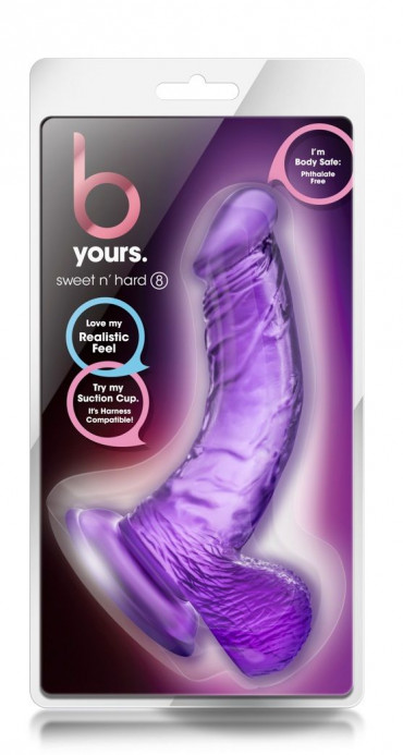 Фиолетовый фаллоимитатор Sweet n Hard 8 - 16,5 см.