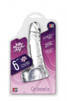 Прозрачный фаллоимитатор из желейного материала Jelly Joy Carbonate Clear - 15,2 см.
