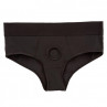 Черные трусы для страпона Backless Brief Harness 2XL/3XL, черный