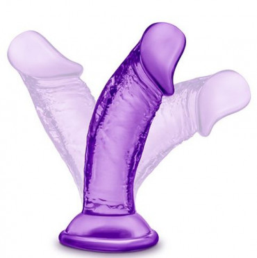 Фиолетовый фаллоимитатор на присоске Sweet N Small 4Inch Dildo - 11,4 см.