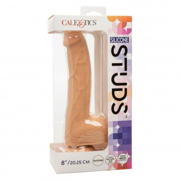 Телесный фаллоимитатор Silicone Studs 8" - 25,5 см.