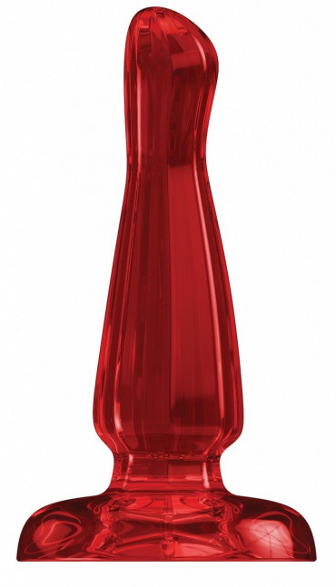 Красный анальный стимулятор Bottom Line 6" Model 3 Acrylic Red - 15,5 см.