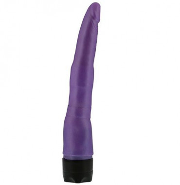 Тонкий длинный фиолетовый вибратор Pearl Shine 9 Vibrator - 22,8 см.