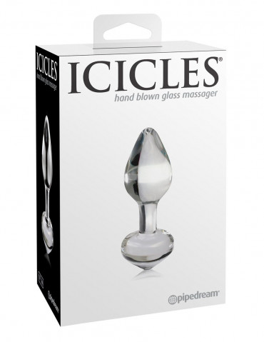 Анальная пробка из стекла Icicles No. 44 - 8,3 см.