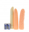 Пластиковый вибратор с двумя насадками The Bedside Companion Vibrator Kit