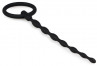 Черный силиконовый уретральный плаг Silicone Penis Plug - 16 см.