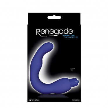 Синий массажёр простаты с вибрацией Renegade Vibrating Massager Iii