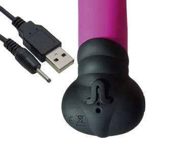 Фиолетовый вибростимулятор Mini Bonnie - 19,7 см.